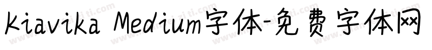 Kiavika Medium字体字体转换